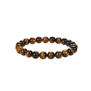 Yellow Tiger Eye Gemstone Stretch Bracelet 8mm